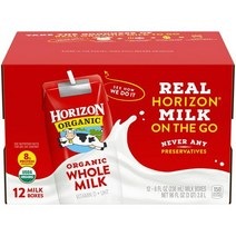Horizon Whole Milk 호라이즌 홀 밀크 236ml 12팩