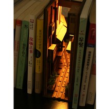 DIY 책꽂이 미니어처 골목길 북스탠드 책칸막이 만들기 북앤드 시간때우기 booknook