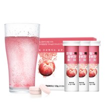 한알톡 콤부차 피치(복숭아맛) 1박스 (3통/30정) 발포정 탄산수, 41g, 3개