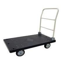 신원산업 P대차 대형 접이식 데크트럭 운반카트 검정
