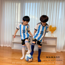 [마마고] 키즈 어린이 아르헨티나 대표팀 메시 축구복 유니폼