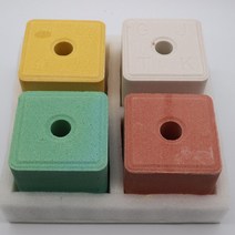 황소 간식 핥는 돌 미네랄 벽돌 소금 상자 농장 축사, 강화(백)고칼슘 4개