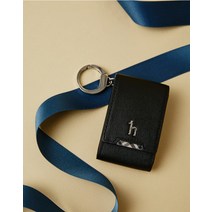 헤지스 CHESTER블랙 퍼피 장식 체크배색 스마트키홀더HJHO2F287BK, 블랙