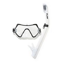 FLOW플로우 일안식 스노쿨+물안경 스노쿨링 장비세트, 화이트
