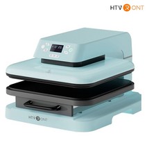 HTV론트 자동 열 프레스 라이트 블루 38cm x 38cm HTVRONT Auto Heat Press 승화전사 열전사 넓은세라믹가열판 자동압력 온도시간표시기능 대량생산