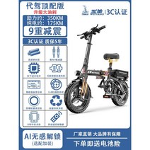 접이식 전기 자전거 초경량 휴대용 출퇴근용 미니, 48V, 20AH, 27.[프리미엄] 35A/오일브레이크/ 약 175KM