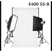 [다복점빵] 포멕스 사진조명 스튜디오 촬영 세트 (E400 SS-B) 이동형 배경시스템 (배경지135cm 화이트) 쇼핑몰 의류 패션 피팅 추천