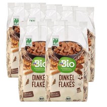 디엠바이오 dmBio Dinkelflakes 독일 스펠트 플레이크 시리얼 400g, 6팩