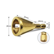 디버링툴 육각 생크 디버링 외부 챔퍼 도구 스테인레스 스틸 금속 드릴링 버 제거 휴대용, [06] Hexagonal gold, 06 Hexagonal gold