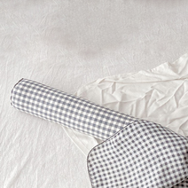 돗투돗x마롤로뜨 아기 죽부인 면 바디필로우 아기 쿠션, 속통+아기바디필로우- 멜란체크(그레이)