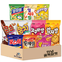 [안녕골목마켓] 인기과자 선물세트 24번_포스틱+콘초+콘치+바나나킥+양파링+꽃게랑+감자깡+고구마깡+알새우칩+꿀꽈배기, 안녕골목마켓 인기과자선물세트24번