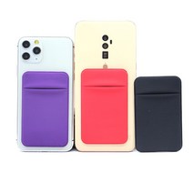 미니버킷백 통가죽가방 1 PCS 휴대 전화 미니 얇은 패치 포켓 신용 카드 가방 홀더 동전 지갑 다시 스티커