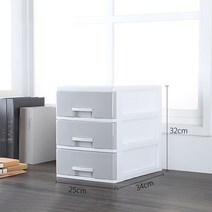 JINGHENG 이동 투명 아크릴 서랍 리빙 예쁜 소품 다용도 케이스 보관함 사무실 수납장 서랍장, 회색 큰 3 층