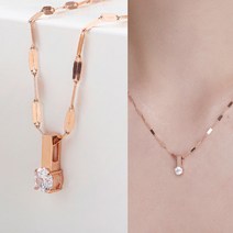 새미쥬얼리 14k 18k 스틱 큐빅 글리터 체인 여성 금 목걸이