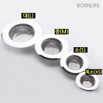 본라이프 고강도 싱크대배수구 부엌 싱크대 욕조 욕실 세면대 배수 스텐 배수구 필터 주방 욕조 하수구 싱크대 음식물 욕조망 이물질 머리카락 거름망 방지캡 걸름망 씽크용품 싱크배수캡, 필터스텐망(특소-XS)