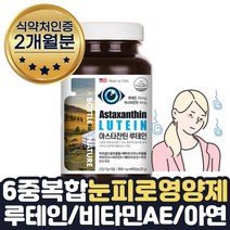 눈이침침할때 눈 피로감 좋아지는 감소 도움 영양제 루테인 아스타잔틴 약 2달치 1통 남성 여성 눈피로푸는법 수험생 갱년기 부모님 재수생 직장인 공시생 취준생 선물, 2개월분