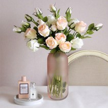 리얼리스틱 장미 조화 6color 인조 나무 대나무 이케아 다이소 자작 나무가지 부케 꽃 도매 촬영용, 셀룰리안 블루