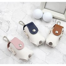 두엔젤 골프공 수납 파우치 허리벨트 휴대용 가죽 케이스 파스텔톤 라운딩 연습장 티수납 커플 선물 아이템, LD-1044골프공케이스(파스텔), 핑크