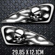 자체브랜드 할리데이비슨 블렉 스컬 윙 스티커 hd_62