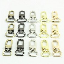 가죽공예 DIY 스트랩 체인 버클 금속 악세사리 D링 스위블 스냅 후크 트리거 랍스터 걸쇠 클립 가죽 공예 가방 벨트 웨빙 키체인용 1 개, ID16mm+gun black