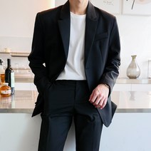 스탠다드 오버핏 스판 싱글 블레이져 자켓(5color)