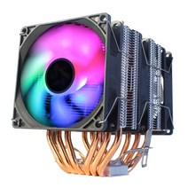 cpu 6-히트파이프 쿨러 듀얼 타워 12v 9cm 냉각 팬 라디에이터 포함 lga 11501151115511567751366 x79 x99 2011 amd am3 am4, 3 팬 다채로운, 4핀 amd LGA115x1366