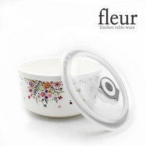 플뢰르 도자기 원형 밀폐찬통 1개입 세라믹원형찬통 낱개판매, 밀폐찬통 대형 1p