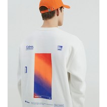 TRILLION 컬러그라데이션 오버핏 맨투맨 TR9SMT001 (WHITE)