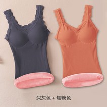 여자끈나시 보온 여성속옥 겨울 가을 기모 두꺼운 옷을 입지 않다 브래지어 이너 웨어다 캐미솔 후라이스 3953747553
