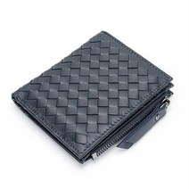 양가죽 동전 주머니 패션 심플 지갑 여성용 직조 카드 홀더 지퍼 숏 돈 변경 가방