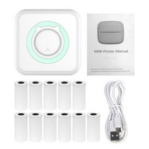 영수증사진기 포토프린터 사진 인쇄기 출력기 미니 올인원 포토 프린터 다기능 휴대용 무선, 파란색에서 11편까지