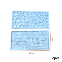 도예도구 도자기도예도구 세라믹도예도구도자기 질감 도구 2 개/대 조각 모델 DIY 나무 껍질/조약돌/벽/꽃, 02 Stone pattern