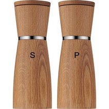 WMF Ceramill Nature 소금 및 후추 그라인더 세트 2개 우드 세라믹 그라인더, Single