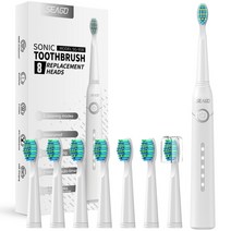 전동칫솔 음파전동칫솔 초음파칫솔 휴대용전동칫솔 seago couple 충전식 sonic tooth brush travel box 교체 8 brush heads, 협력사, 흰색 8브러시 헤드