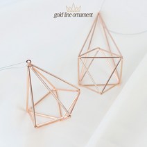 오렌지나무 이오난사 화분 유니크한 감성 행잉 오너먼트 (골드 다이아), 1개