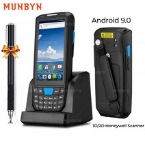 MUNBYN 핸드헬드 PDA 안드로이드 90 러기드 POS 단말기 1D 2D 바코드 스캐너 WiFi 4G 블루투스 GPS 판독기 데이터 캡처스캐너, 01 1D Honeywell
