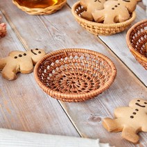 모던하우스분당점핸드메이드 라탄 넝쿨 미니 바구니(다크브라운)_12cm_WO0422013