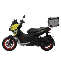 아프릴리아 Aprilia SR GT200 테일 박스 짐대 프레임 랙 탑박스 튜닝 파츠, 클래식실버테일박스+테일랙40리터(46리터옵션)