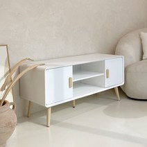 나스카피 블랑티비 거실장 티비다이 거실수납장, 블랑 티비 거실장 (화이트&우드), 화이트