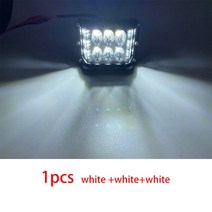 촬영 방송 조명4인치 12V 90 W 사이드 슈터 포드 콤보 LED 작업 조명 스트로브 램프 안개 ATV SUV 트럭, 02 1pcs White White