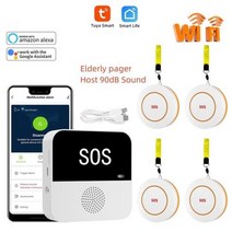 독거노인비상벨 SOS 가정용 호출벨 응급호출기 간병인 장애인 118831, Host And 4SOS