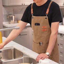 캠퍼스원단 패브릭 앞치마 공방 화방 카페 바리스타 식당 주방 미술학원 어린이집 미용실 애견미용, 캠퍼스앞치마-그린