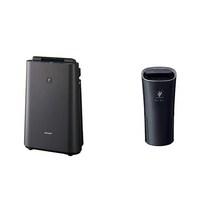[세트 구입] 샤프 가습 공기 청정기 플라즈마 클러스터 7000 스탠다드 그레이 KC-J50-H + 이온 발생기 차재용 농도 NEXT(50000) 블랙 IG-MX15-B