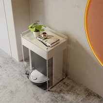 청소기 수납장 인테리어 아크릴 로봇청소기수납함, 07 )더블 드로우 화이트