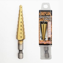 DEVA 스텝 드릴 비트 4-12mm 홀쏘 천공날 기리 DV-SD412H