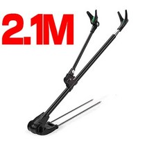 낚시좌대 낚시발판스테인리스강 낚싯대 스탠드 브래킷 홀더 모든 각도 조절 가능 1.5m-2.4m 로드 랙 핸, 01 2.1M