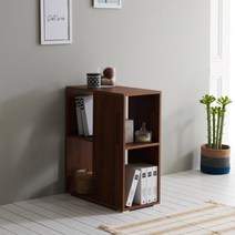 양방향 수납형 미니 2단 선반 책장 (3색) 안방 전시용 북유럽 오픈 북카페, 오크