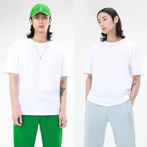 그랜피니 프리미엄 남녀공용 베이직 라운드 무지 반팔 티셔츠 2p GMBST