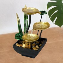 실내 탁상용 미니 분수 물멍 3 계층 탁상 분수 장식 폭포 wled 조명 공예 물 흐름 스파 장식 오피스 선 명상 정원 인공폭포 실내분수대
