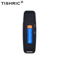 녹음기 미니녹음기 Tishric usb 보이스 레코더 휴대용 사운드 레코더 보이스 레코더 녹음 장치 81632gb 디지털 보이스 레코더, 검은색 카드 없음